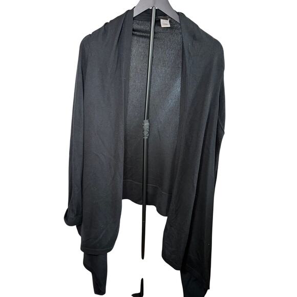BCBGMaxAzria Sweaters - BCBG MaxAzria black drapey open cardigan, flowy. Size M/L. silk cashmere blend